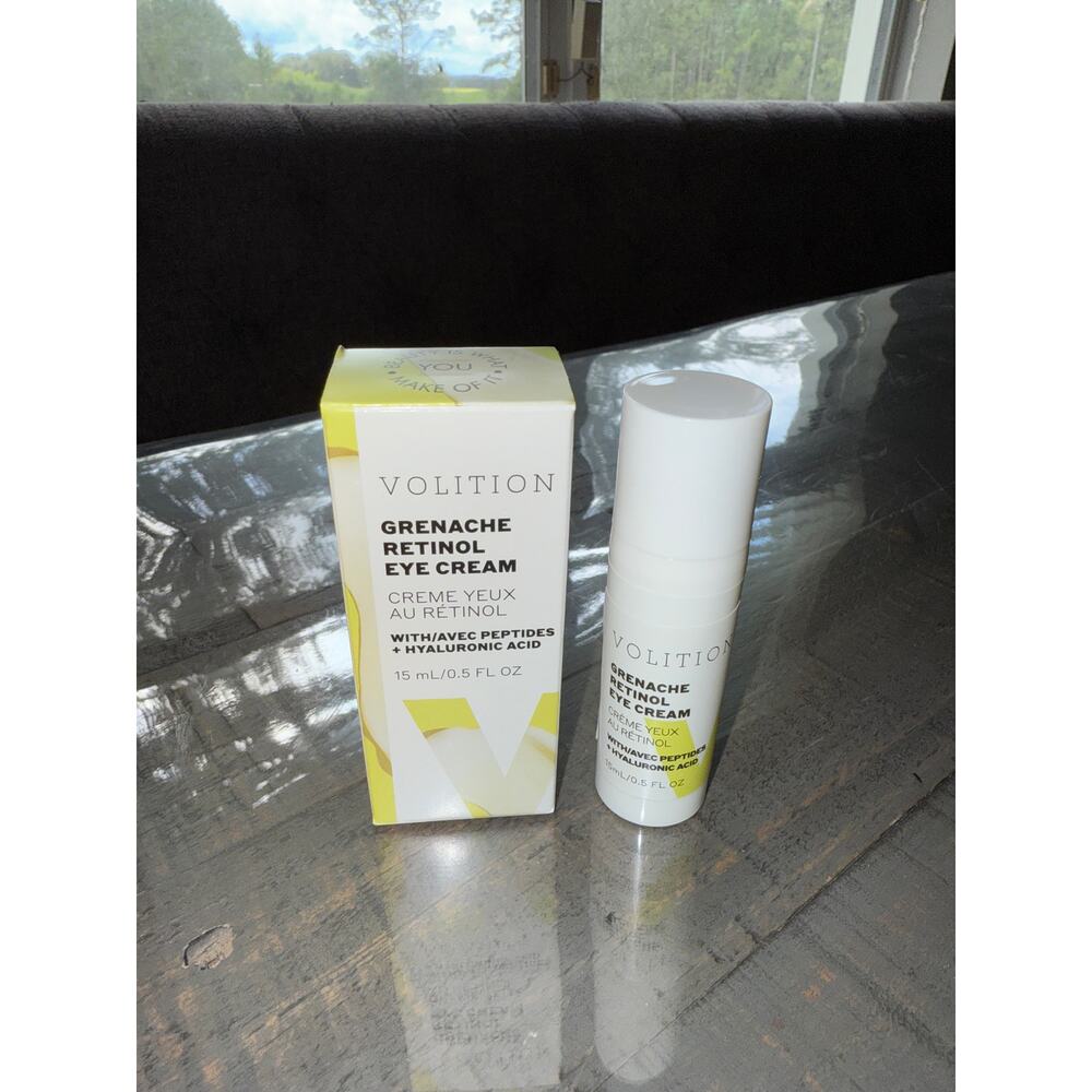 Volition Grenache Retinol Eye Cream with Peptides Hyaluronic Acid 15ml 0.5oz NIB